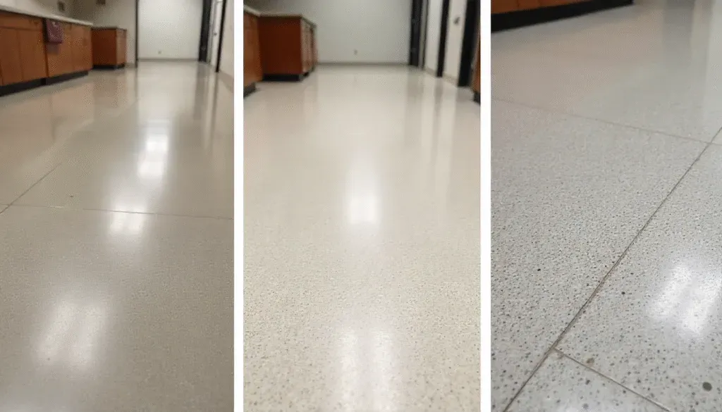 Comparison of matte, satin and high-gloss polished concrete finishes for a Toowoomba property