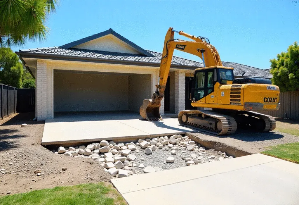 Commercial concrete site requiring Toowoomba Regional Council approval
