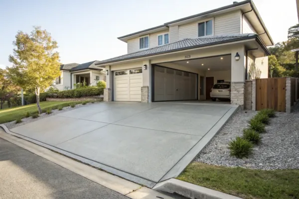 Modern Australian home with a wide double garage slab in Toowoomba