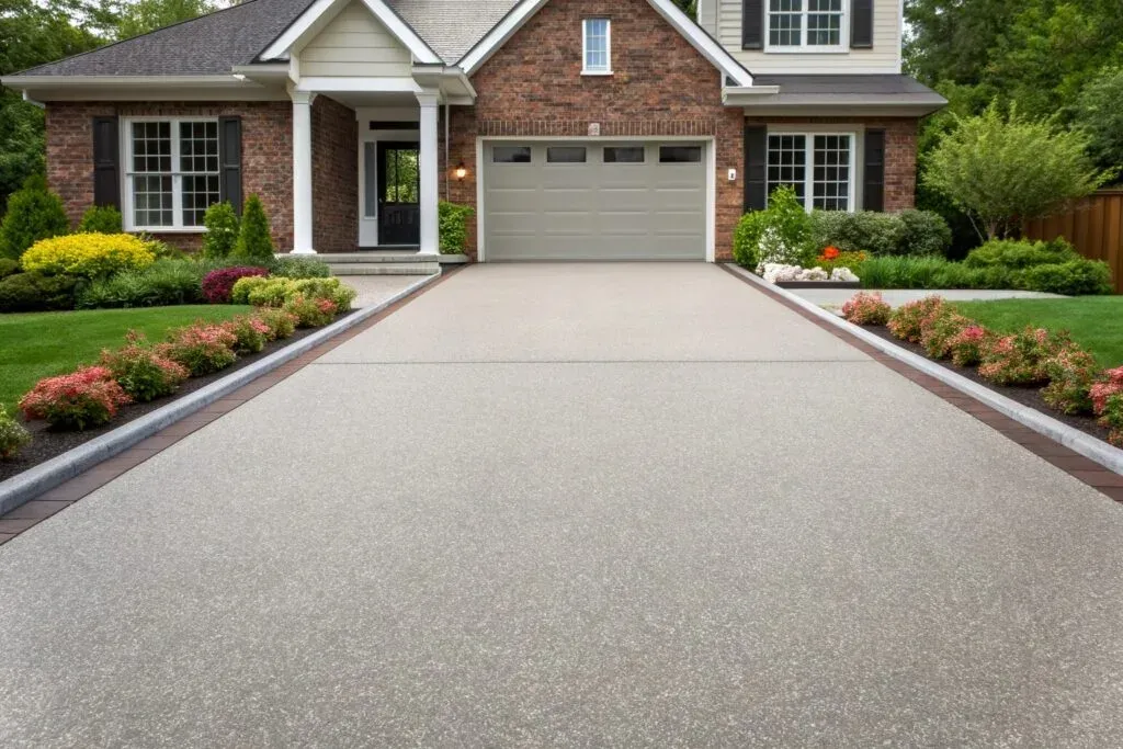 Council-approved heritage concrete driveway replacement matching character home style Toowoomba